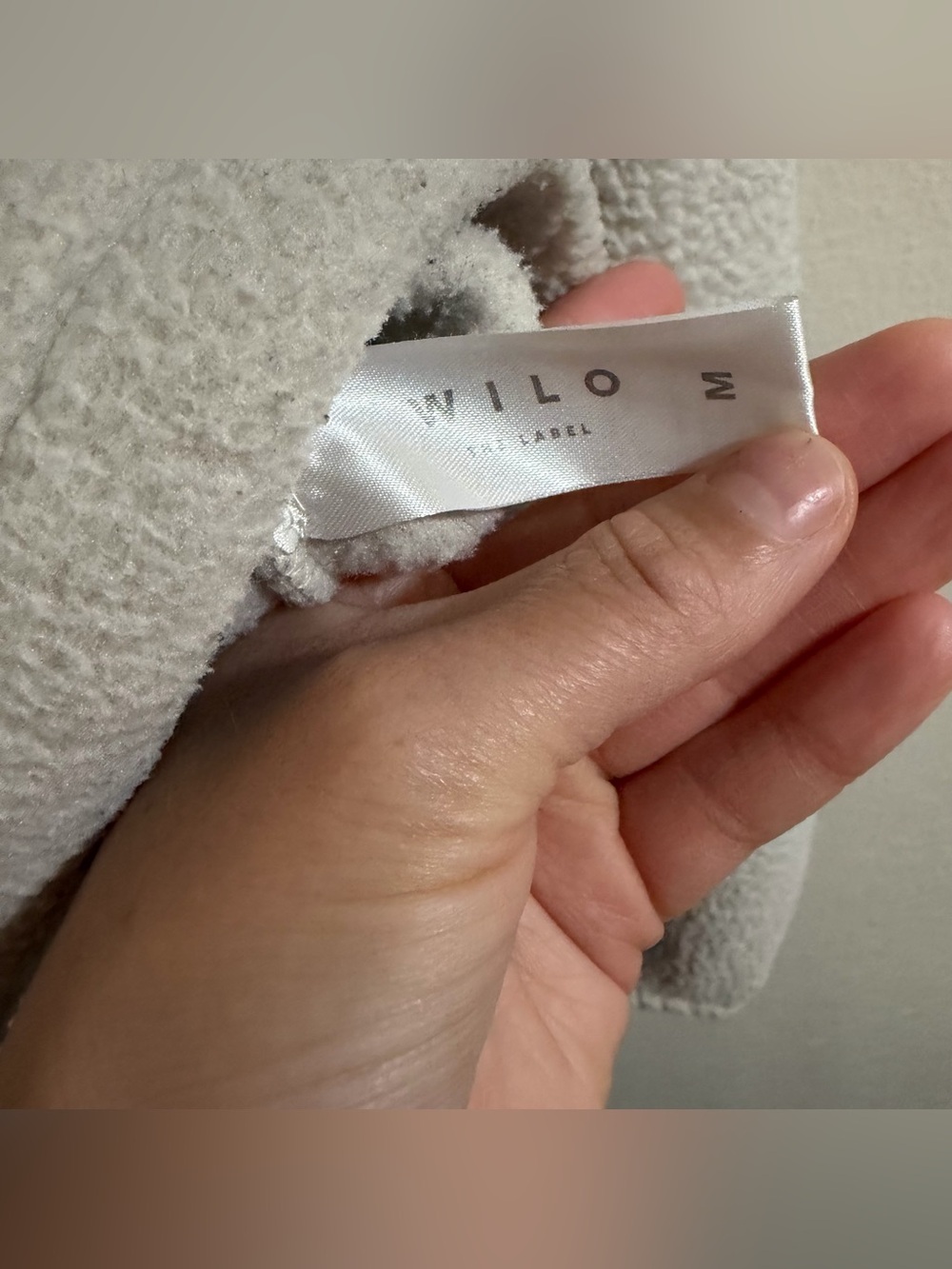 Wilo The Label Fleece Pullover Sweater Button Snap Jacket Cream Medium cozy - Picture 9 of 9
